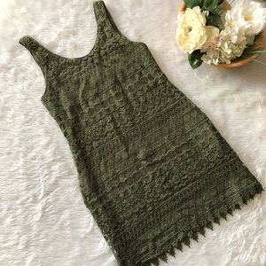 H&M Green Lace Shift Dress